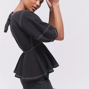 UO Open Back Peplum Top